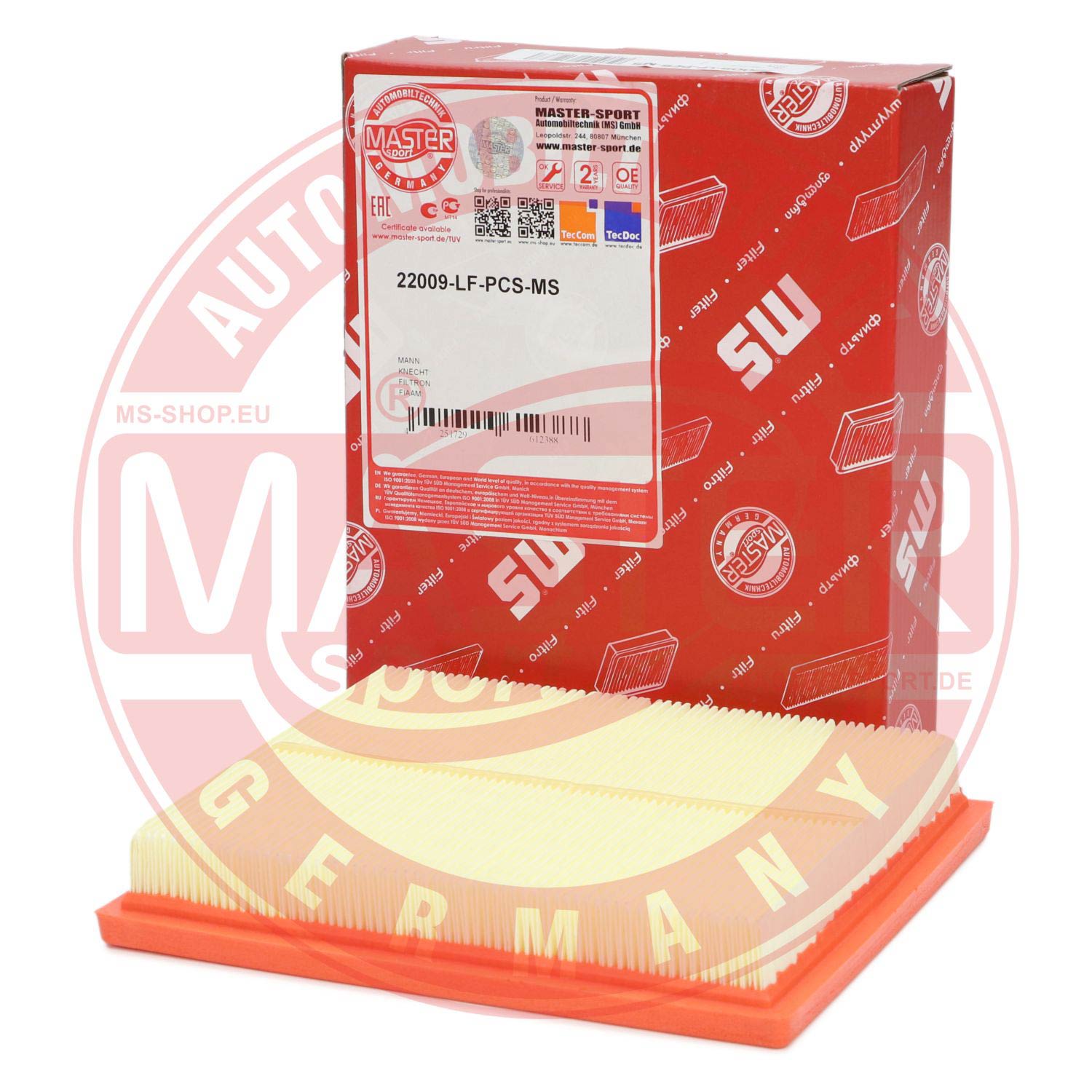 Filtru aer MASTERSPORT GERMANY 22009-LF-PCS-MS